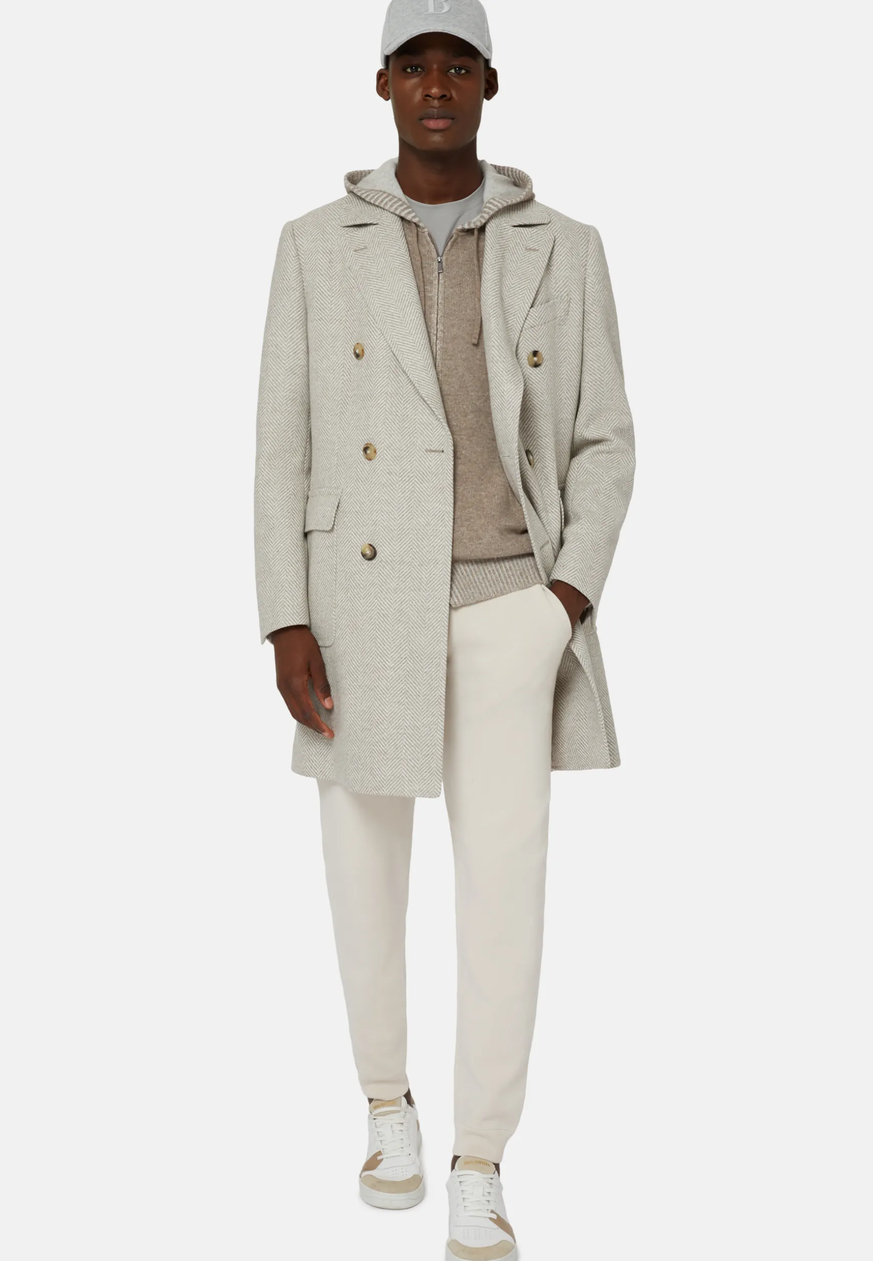 Double-Breasted Wool Coat|Boggi Milano Shop