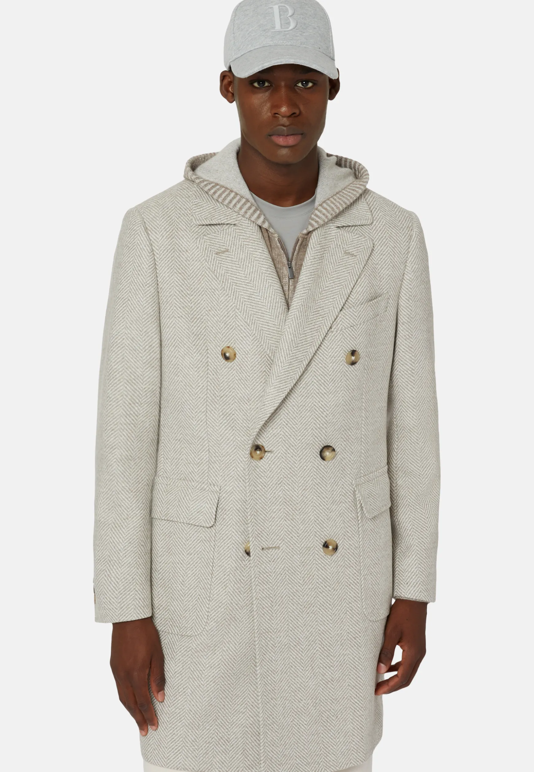Double-Breasted Wool Coat|Boggi Milano Shop