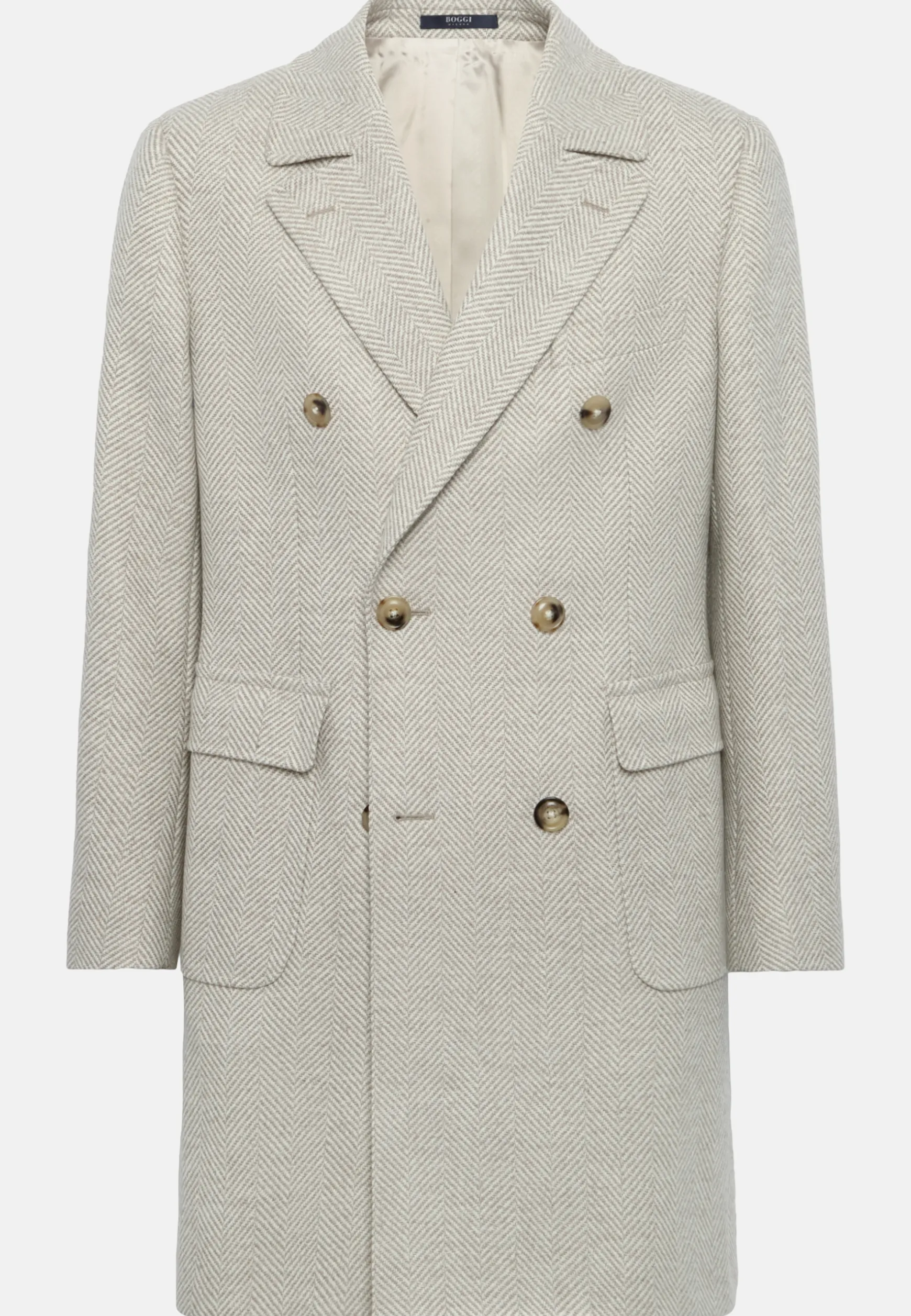 Double-Breasted Wool Coat|Boggi Milano Shop