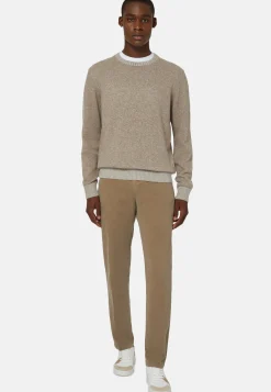 Dove Grey Crew Neck Jumper In a Cashmere Blend|Boggi Milano Fashion