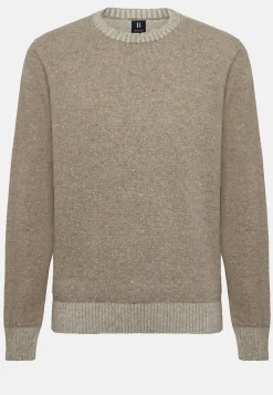 Dove Grey Crew Neck Jumper In a Cashmere Blend|Boggi Milano Fashion