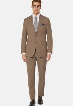 Dove Grey Herringbone Suit In Super 130 Pure Wool|Boggi Milano Cheap