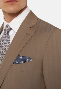 Dove Grey Herringbone Suit In Super 130 Pure Wool|Boggi Milano Cheap
