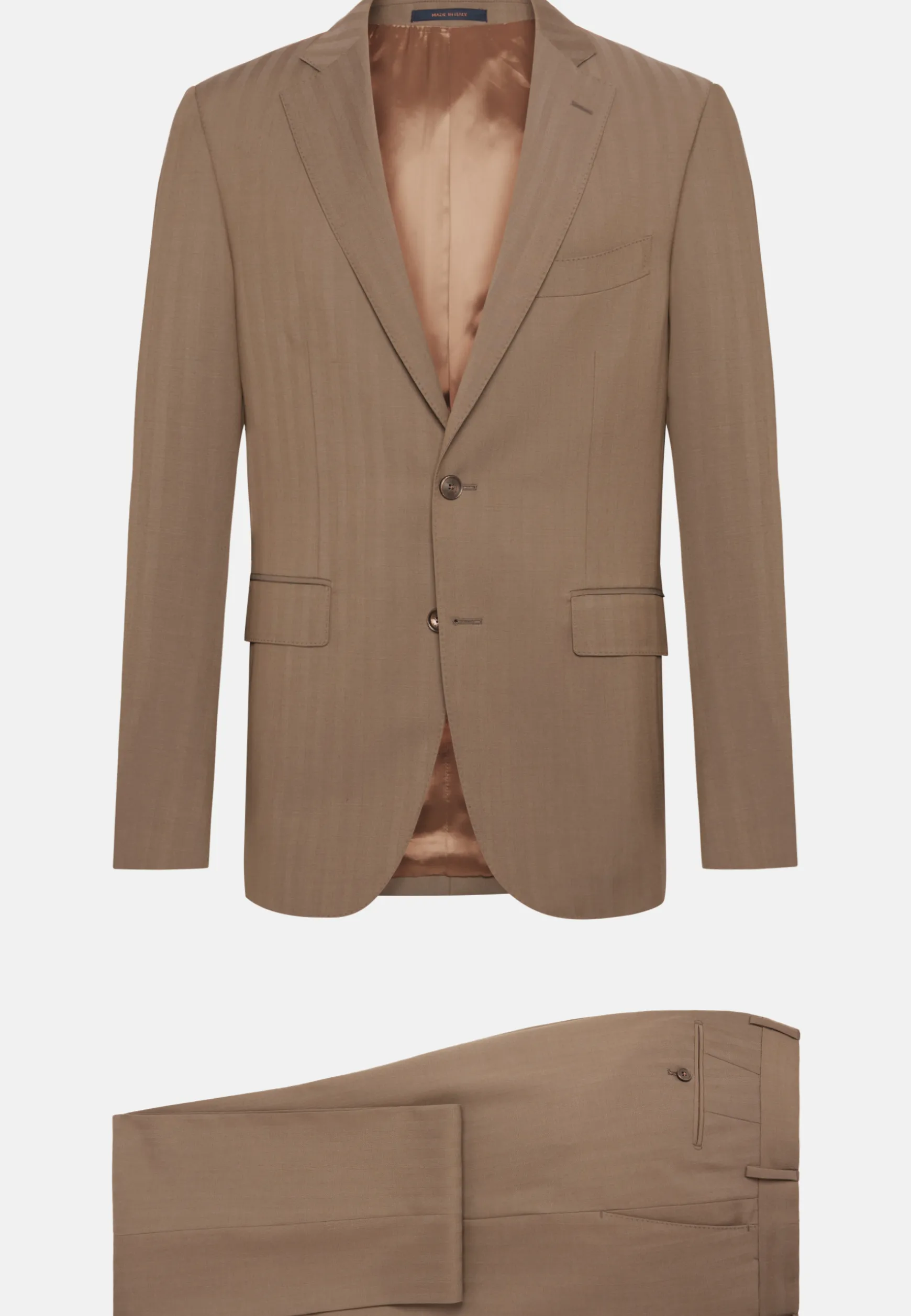 Dove Grey Herringbone Suit In Super 130 Pure Wool|Boggi Milano Cheap