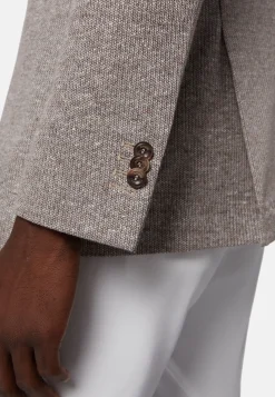 Dove Grey Melange Linen Cotton B Jersey Jacket|Boggi Milano Discount