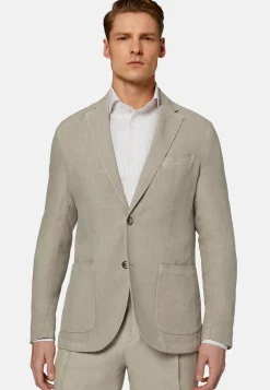 Dove Grey Pure Linen Jacket|Boggi Milano Cheap