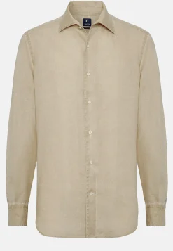 Dove Grey Regular Fit Linen Shirt|Boggi Milano Clearance