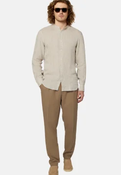 Dove Grey Regular Fit Linen Shirt|Boggi Milano Cheap