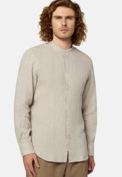 Dove Grey Regular Fit Linen Shirt|Boggi Milano Cheap