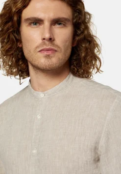 Dove Grey Regular Fit Linen Shirt|Boggi Milano Cheap