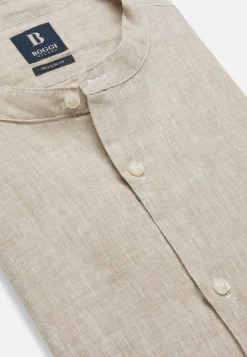 Dove Grey Regular Fit Linen Shirt|Boggi Milano Cheap