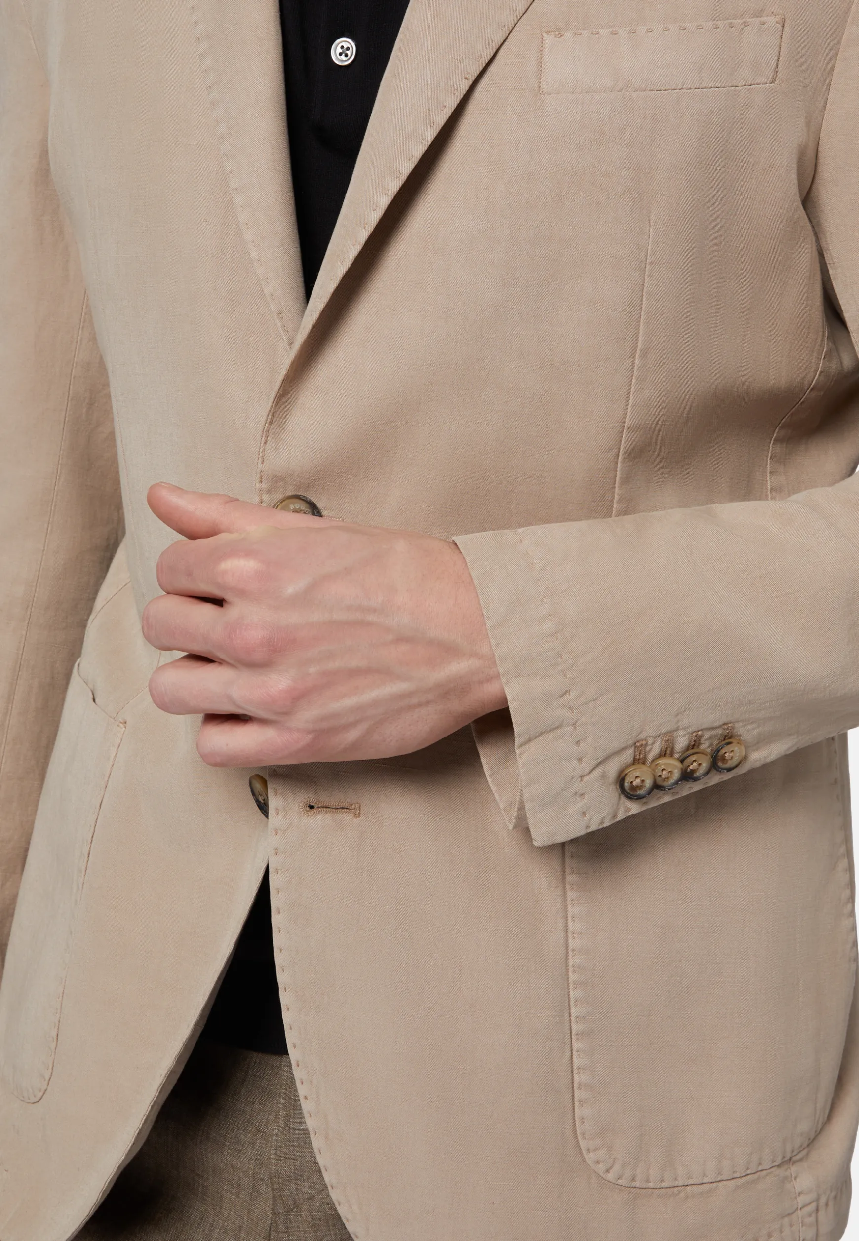Dove Grey Tencel/Linen/Cotton Jacket|Boggi Milano Flash Sale