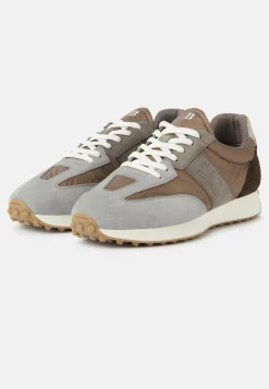 Dove Grey Trainers In Technical Fabric and Leather|Boggi Milano Hot