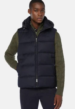 Down-Filled Flannel Gilet With Hood|Boggi Milano Sale