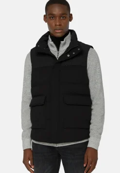 Down-Filled Nylon Waistcoat With Hood|Boggi Milano Discount