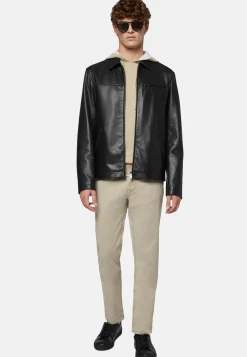 Genuine Leather Bomber Jacket|Boggi Milano Sale