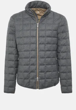 Goose Down Flannel Bomber Jacket|Boggi Milano Clearance