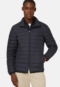 Goose Down Recycled Fabric Bomber Jacket|Boggi Milano Best