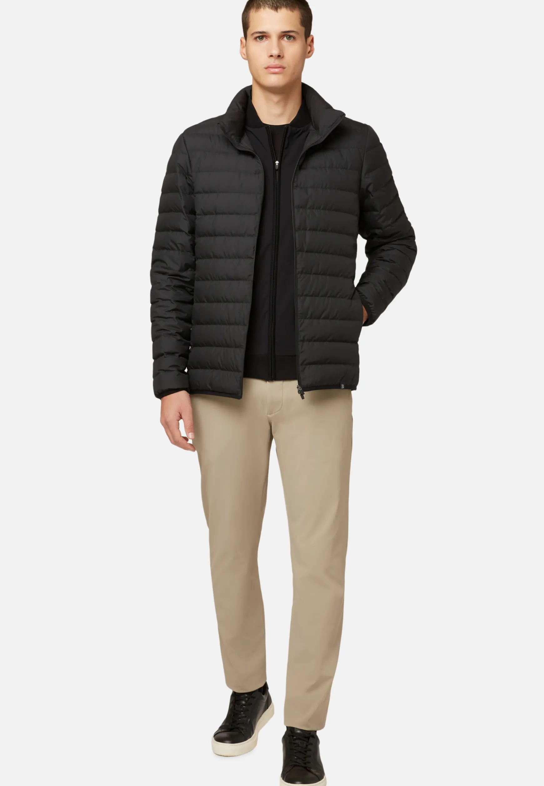 Goose Down Recycled Fabric Bomber Jacket|Boggi Milano Flash Sale