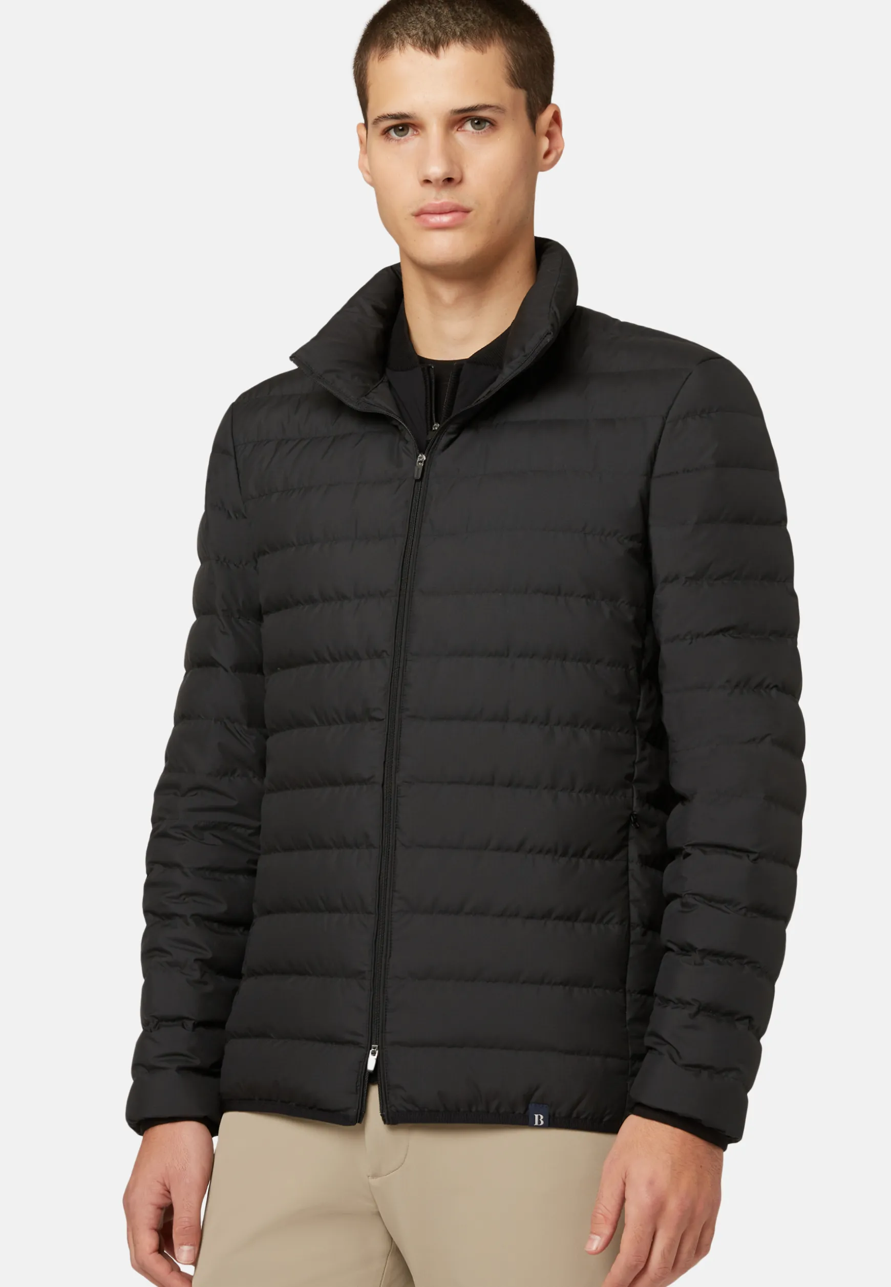 Goose Down Recycled Fabric Bomber Jacket|Boggi Milano Flash Sale