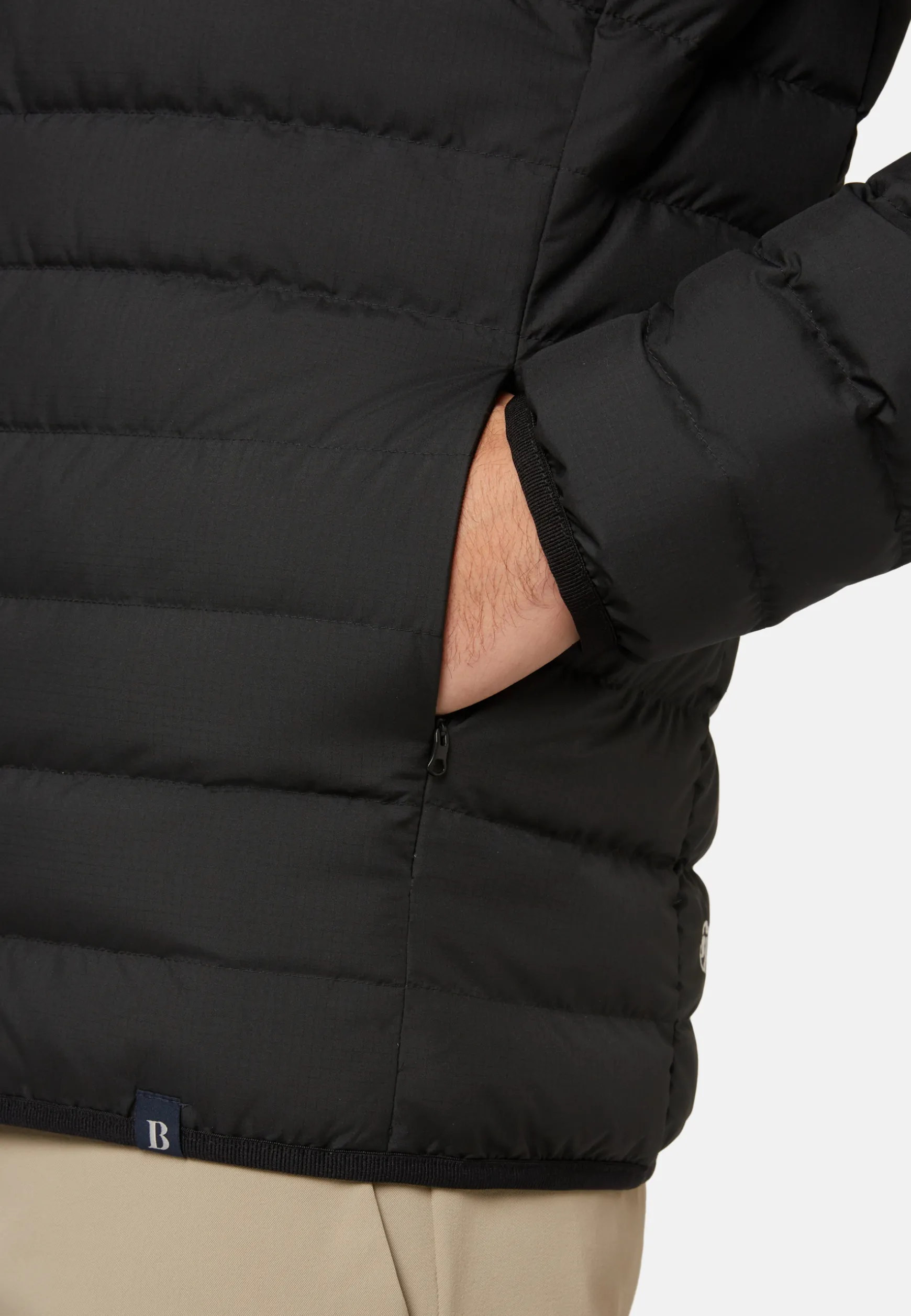 Goose Down Recycled Fabric Bomber Jacket|Boggi Milano Flash Sale