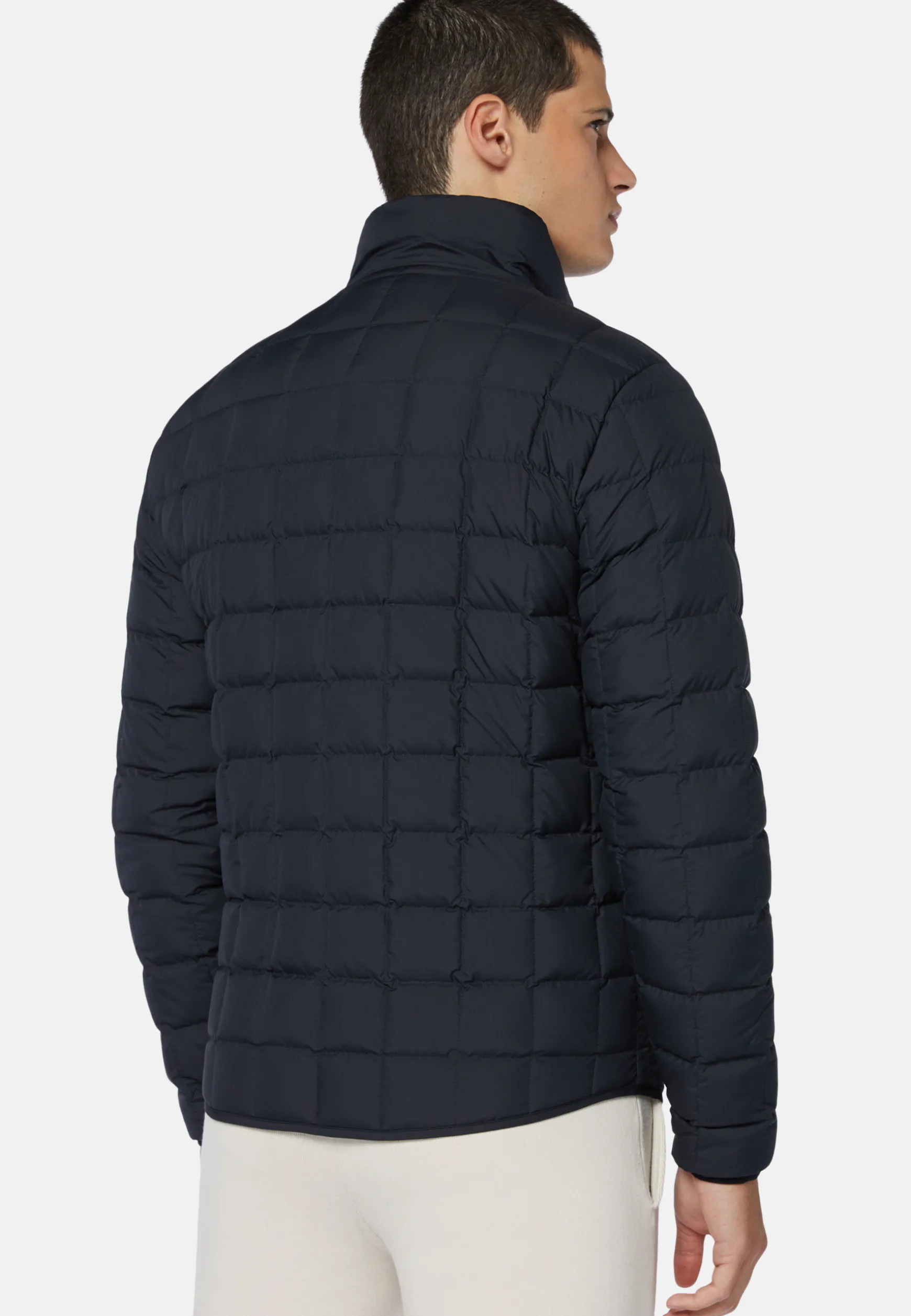 Goose Down Recycled Fabric Bomber Jacket|Boggi Milano Best Sale