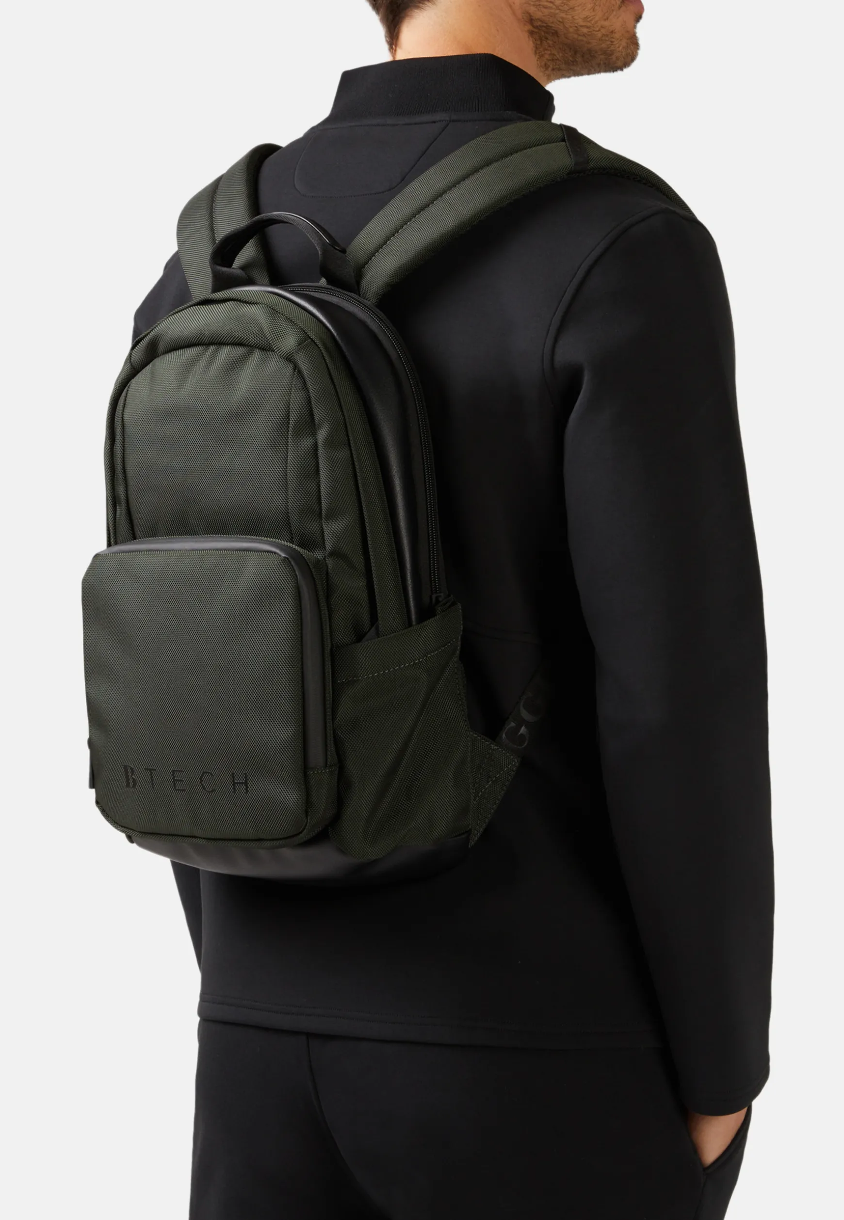 Green Backpack in Recycled Technical Fabric|Boggi Milano Flash Sale
