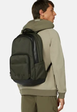 Green Backpack in Recycled Technical Fabric|Boggi Milano New