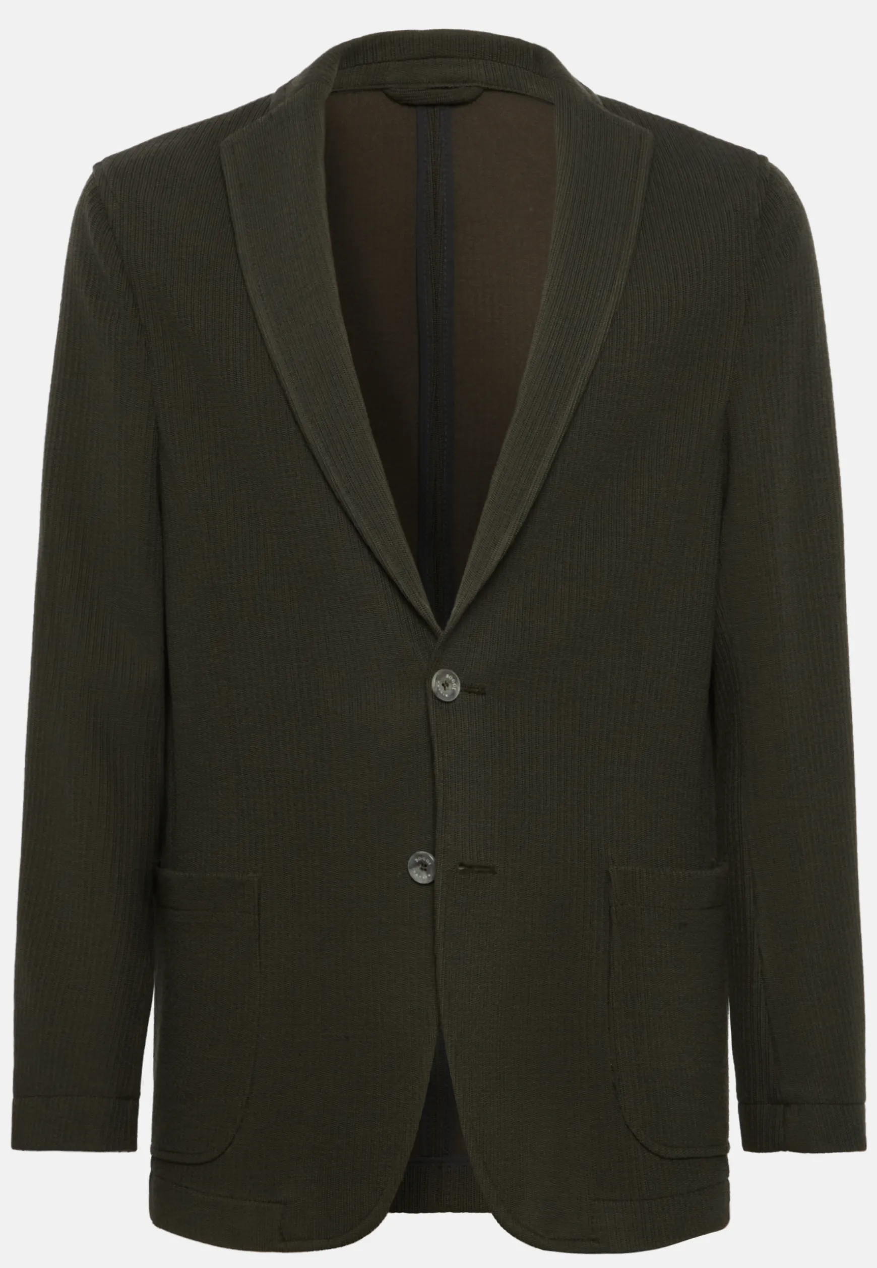 Green Bridge Jacket in B Jersey Wool and Cotton|Boggi Milano Flash Sale