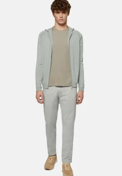 Full Zip Hooded Jumper In Merino Wool|Boggi Milano Store