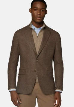Green Jacket in Stretch Wool Flannel|Boggi Milano Cheap