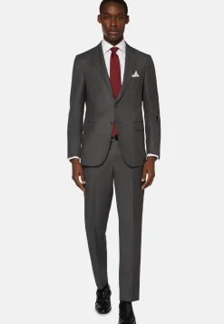Grey Birdseye Jacket In Super 110 Wool|Boggi Milano Fashion