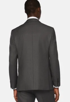 Grey Birdseye Jacket In Super 110 Wool|Boggi Milano Fashion