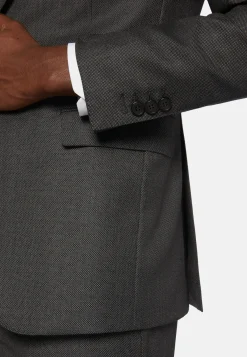 Grey Birdseye Jacket In Super 110 Wool|Boggi Milano Fashion