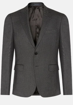 Grey Birdseye Jacket In Super 110 Wool|Boggi Milano Fashion