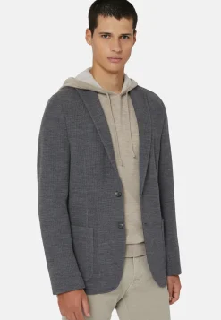 Bridge Jacket in B Jersey Wool and Cotton|Boggi Milano Shop