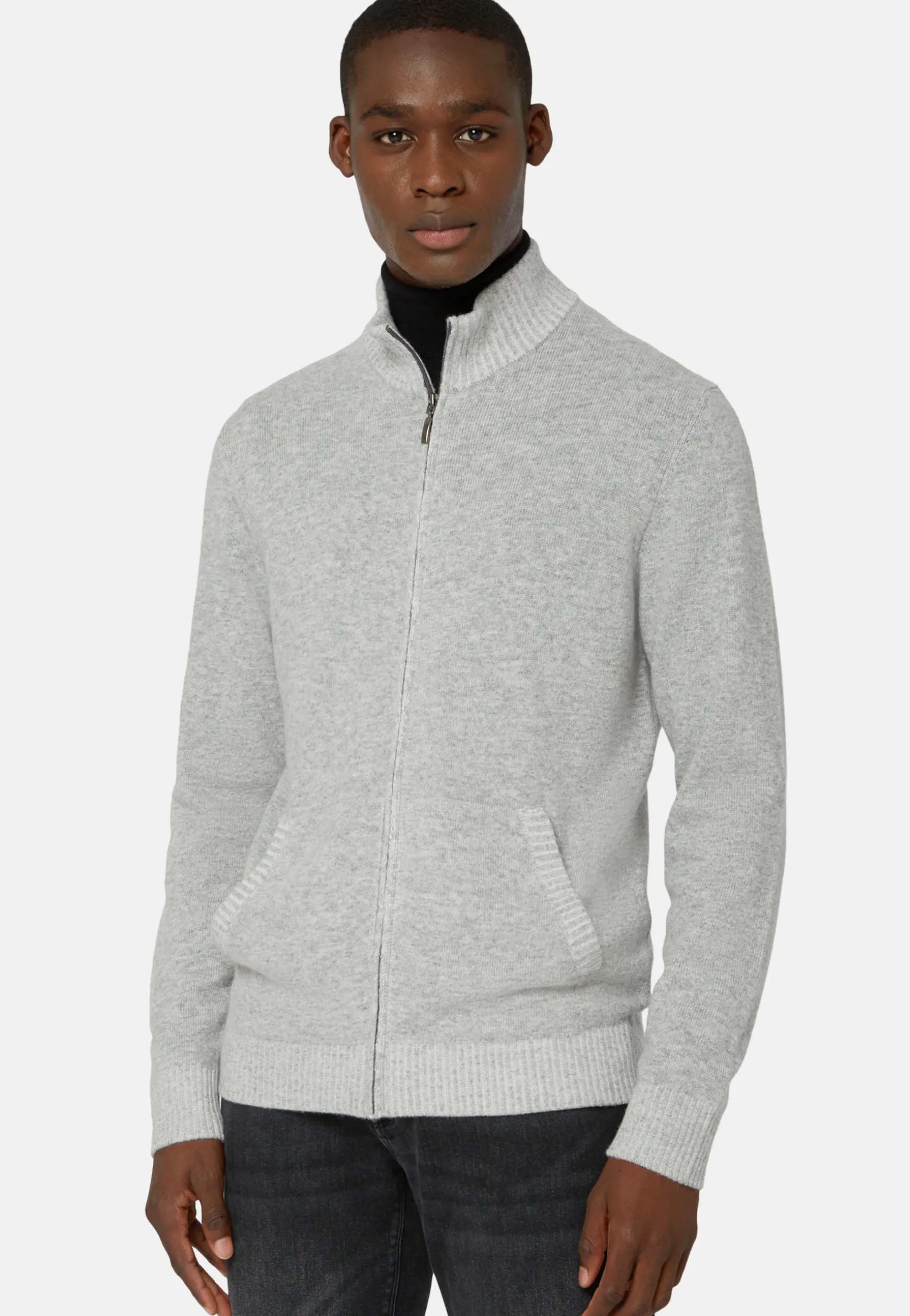 Full-Zip Jumper In a Cashmere Blend|Boggi Milano Flash Sale