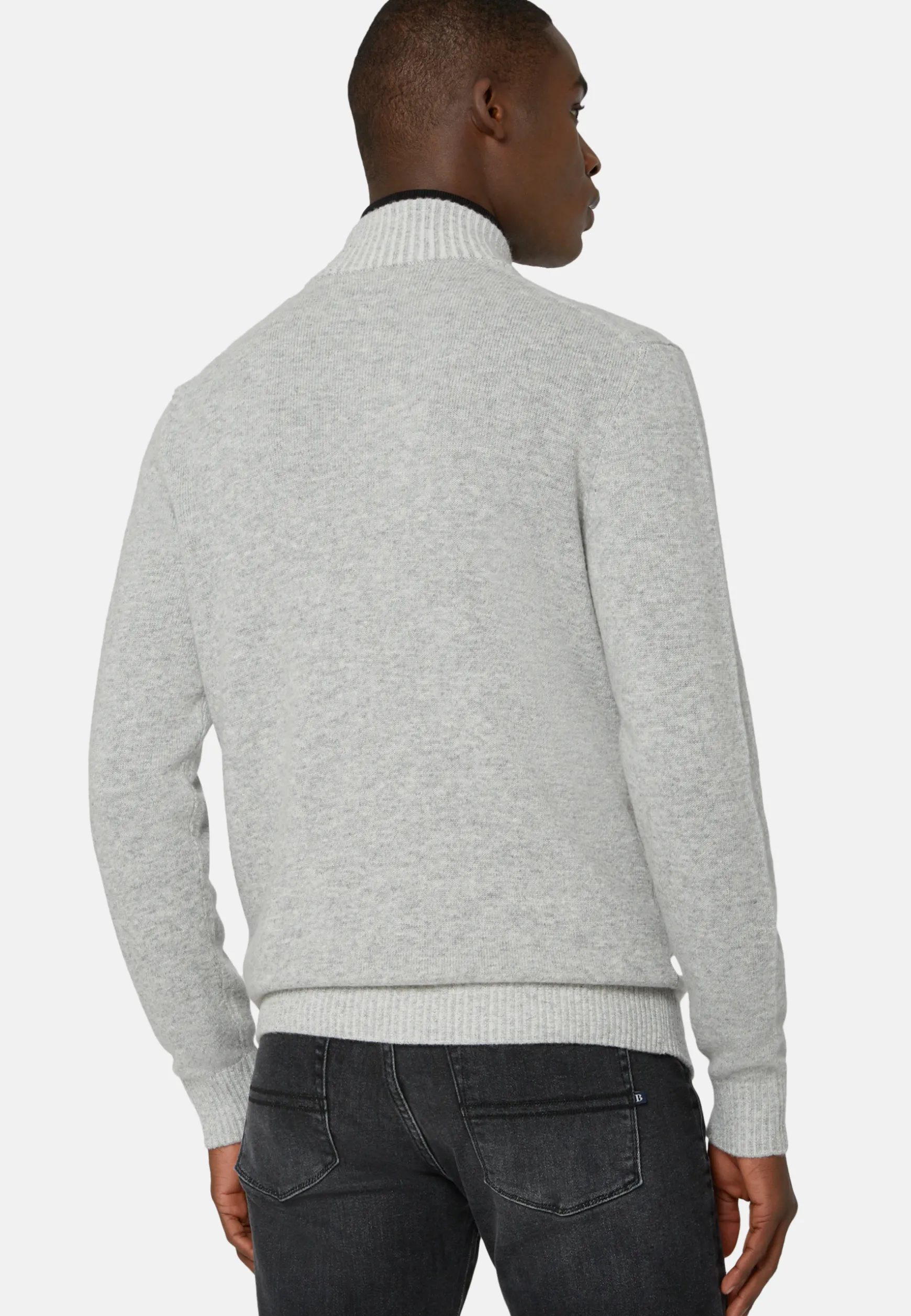 Full-Zip Jumper In a Cashmere Blend|Boggi Milano Flash Sale