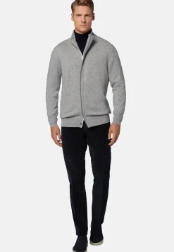 Full-Zip Jumper in Wool and Cashmere|Boggi Milano Store