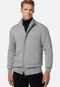 Full-Zip Jumper in Wool and Cashmere|Boggi Milano Store