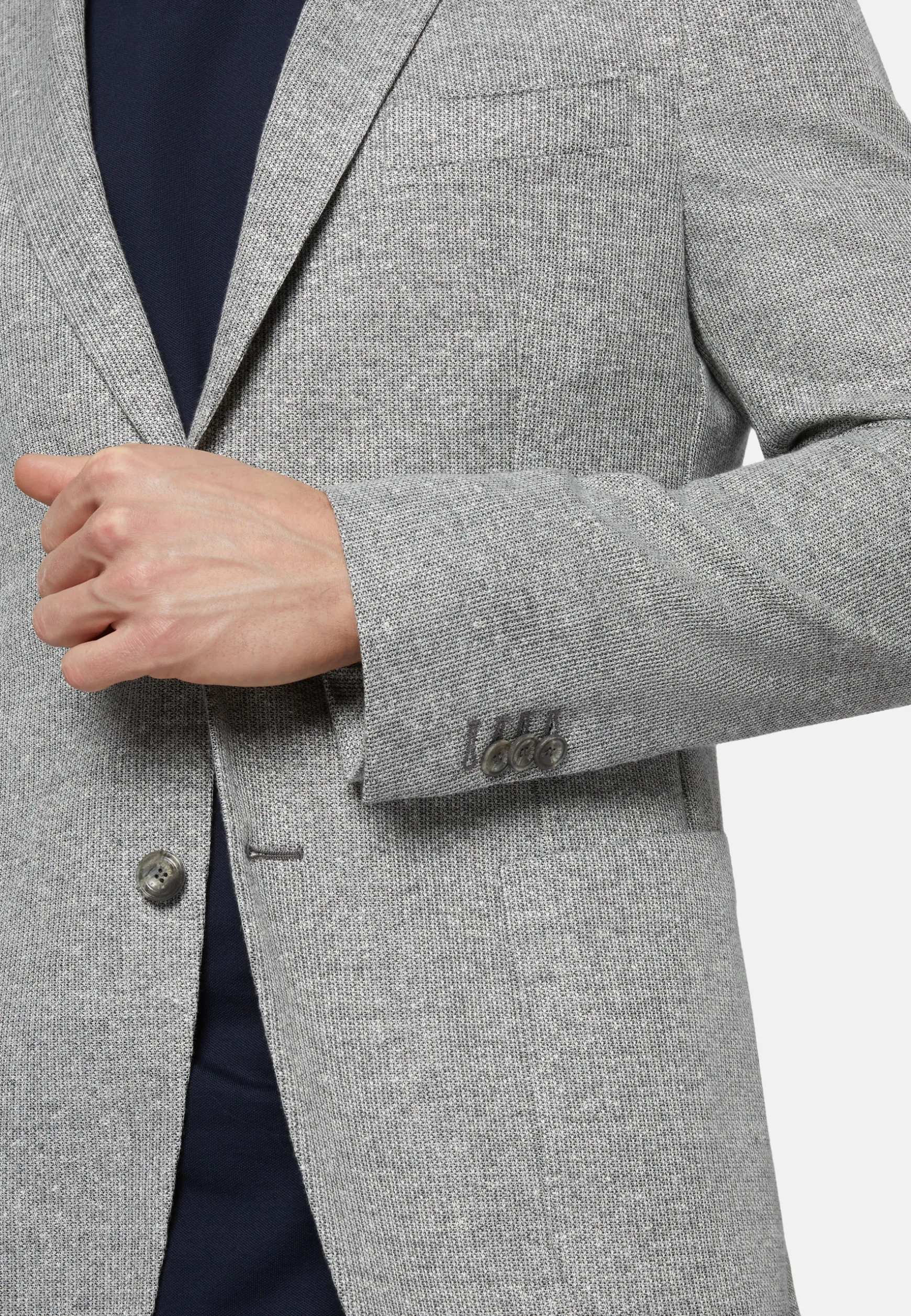 Melange Linen/Cotton B Jersey Jacket|Boggi Milano Flash Sale