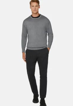 Merino Wool Crew Neck Jumper|Boggi Milano Flash Sale