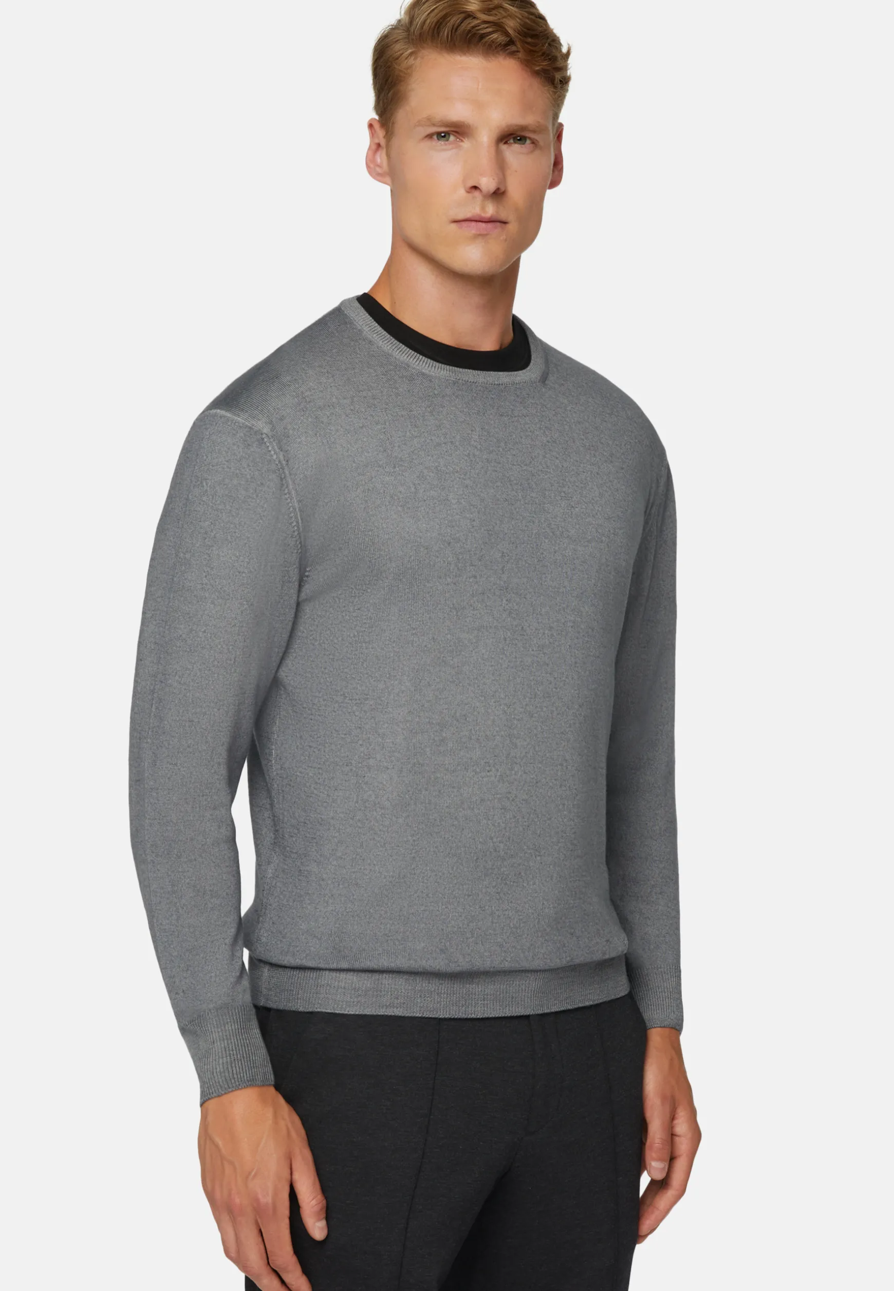 Merino Wool Crew Neck Jumper|Boggi Milano Flash Sale