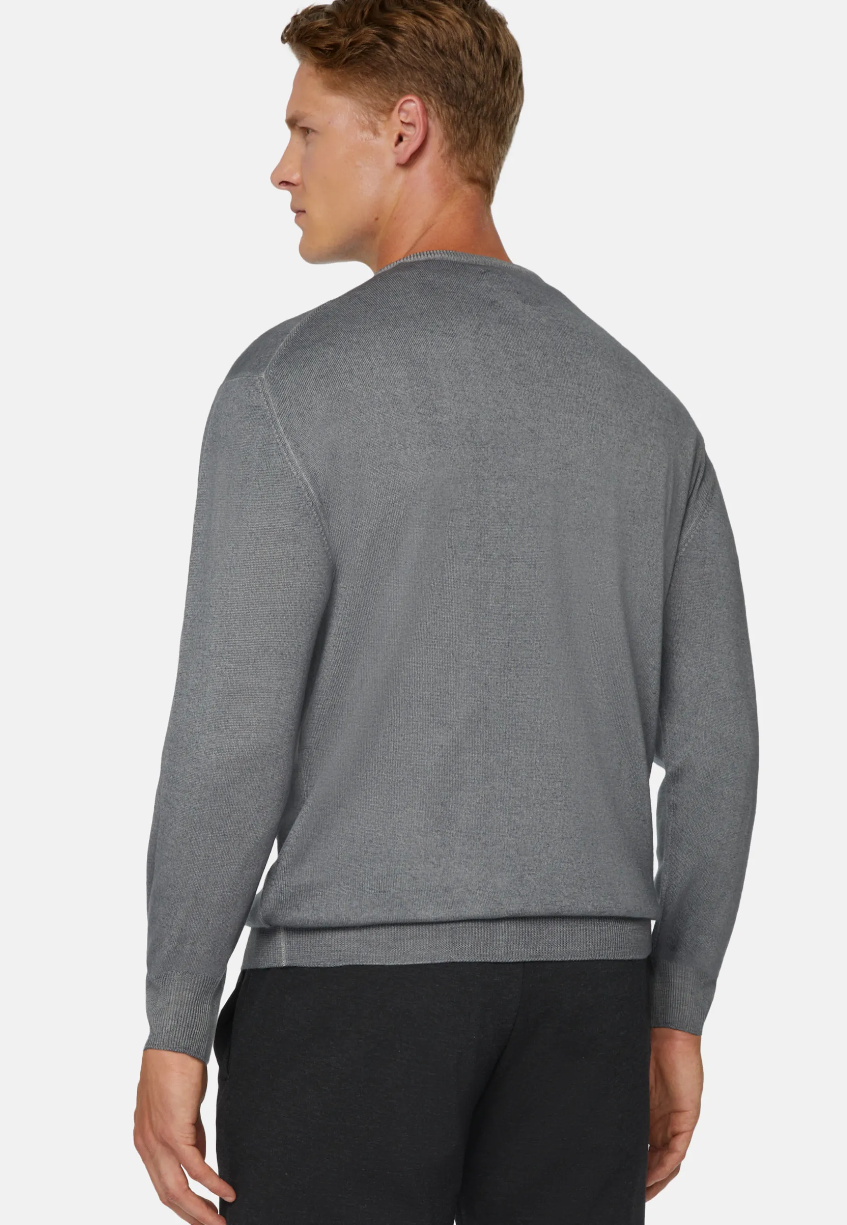 Merino Wool Crew Neck Jumper|Boggi Milano Flash Sale