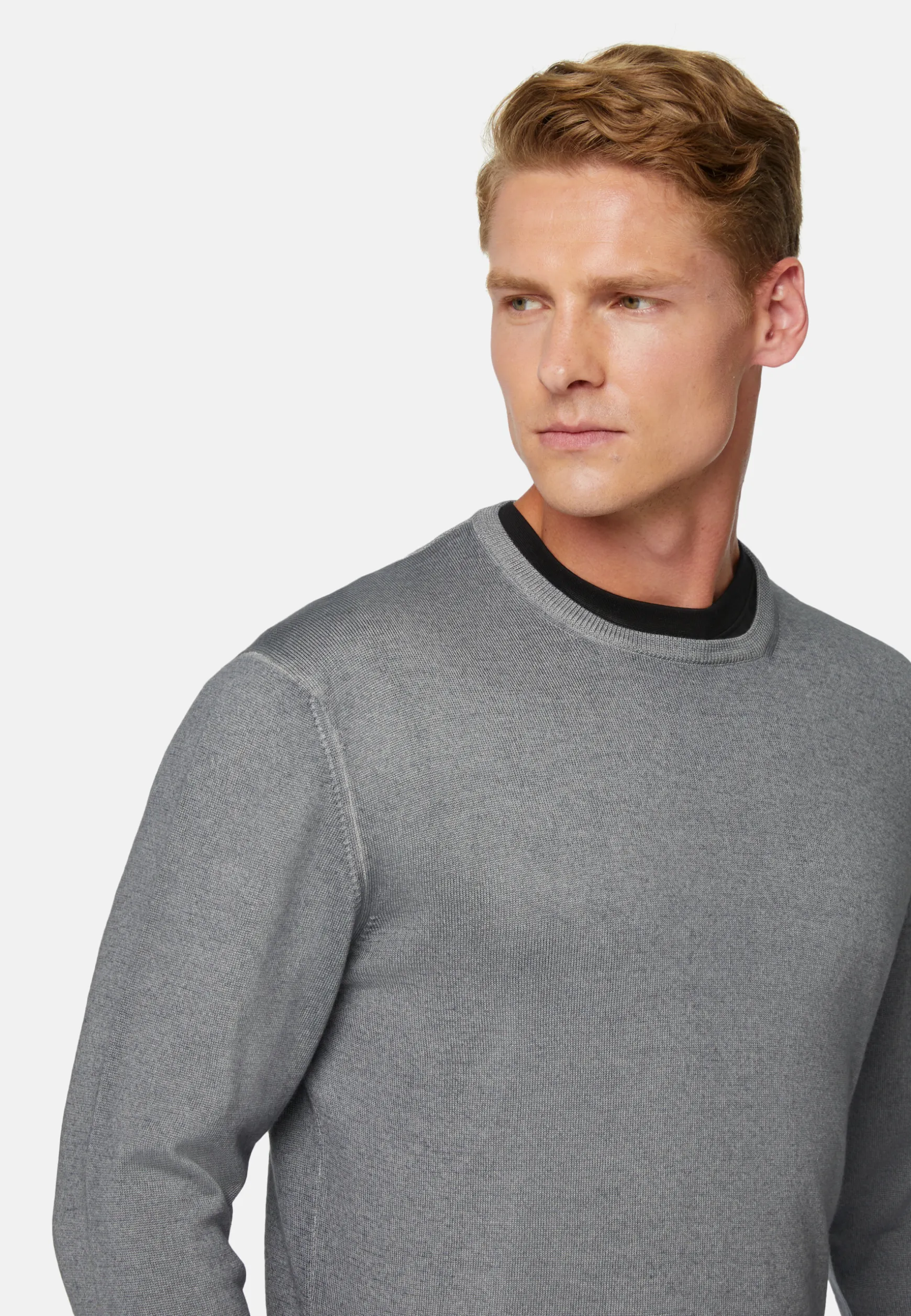Merino Wool Crew Neck Jumper|Boggi Milano Flash Sale
