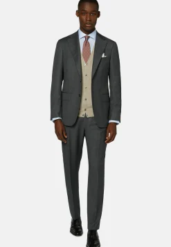 Prince of Wales Check Suit In Pure Wool|Boggi Milano Discount