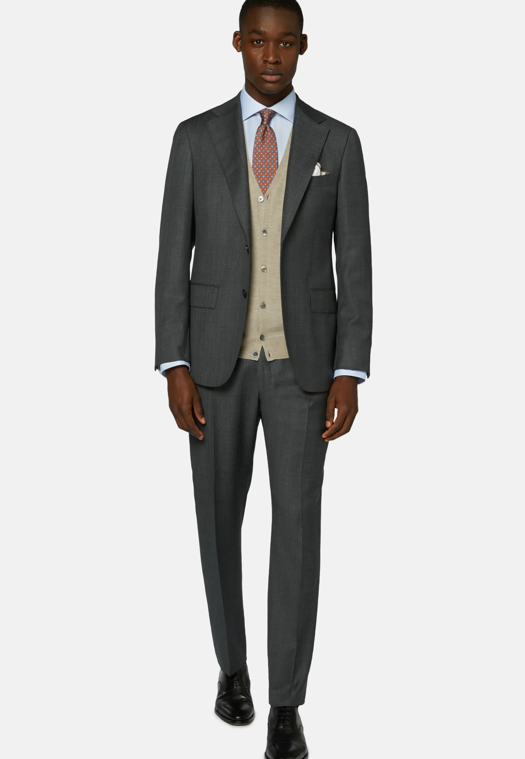 Prince of Wales Check Suit In Pure Wool|Boggi Milano Discount