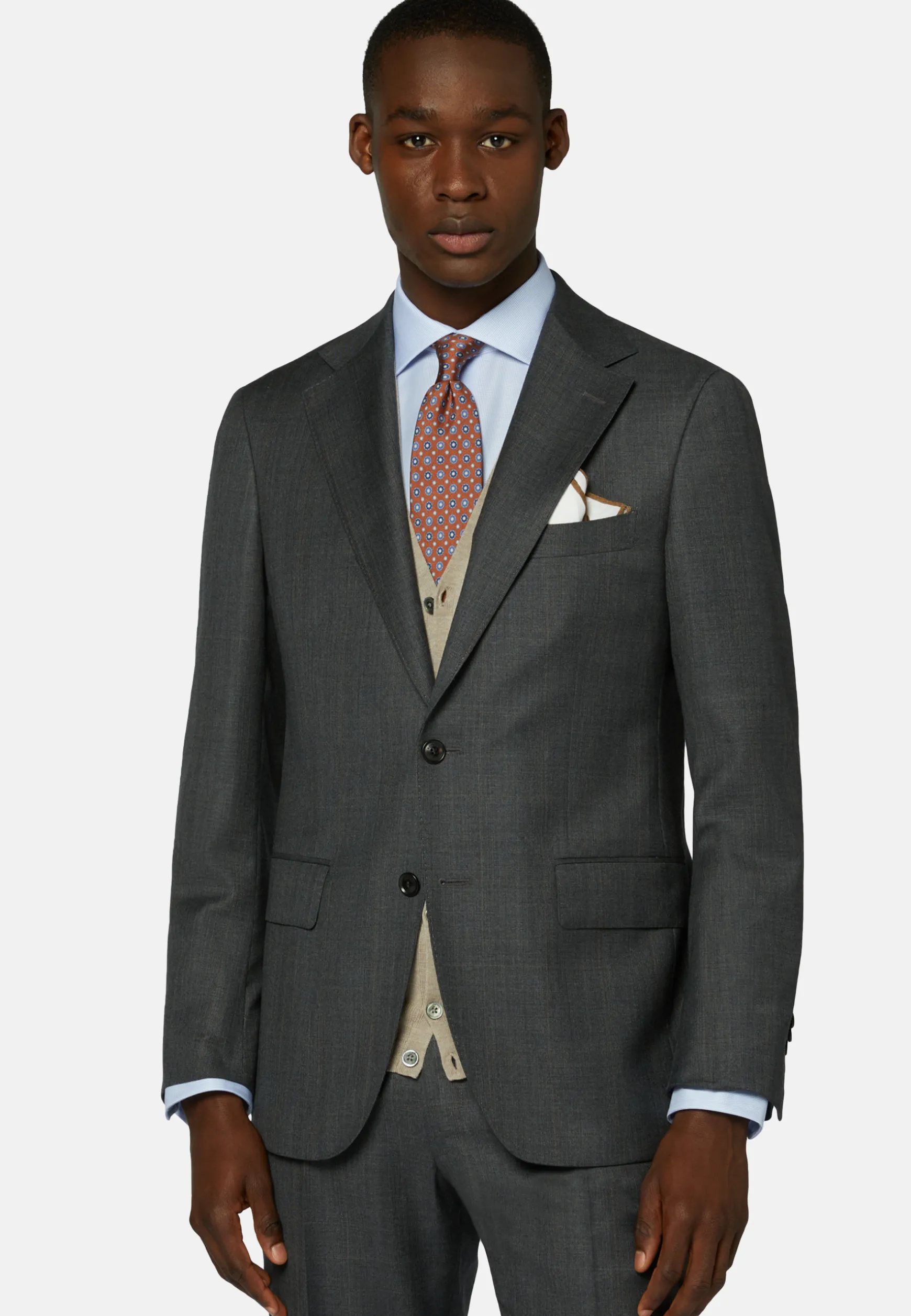 Prince of Wales Check Suit In Pure Wool|Boggi Milano Discount