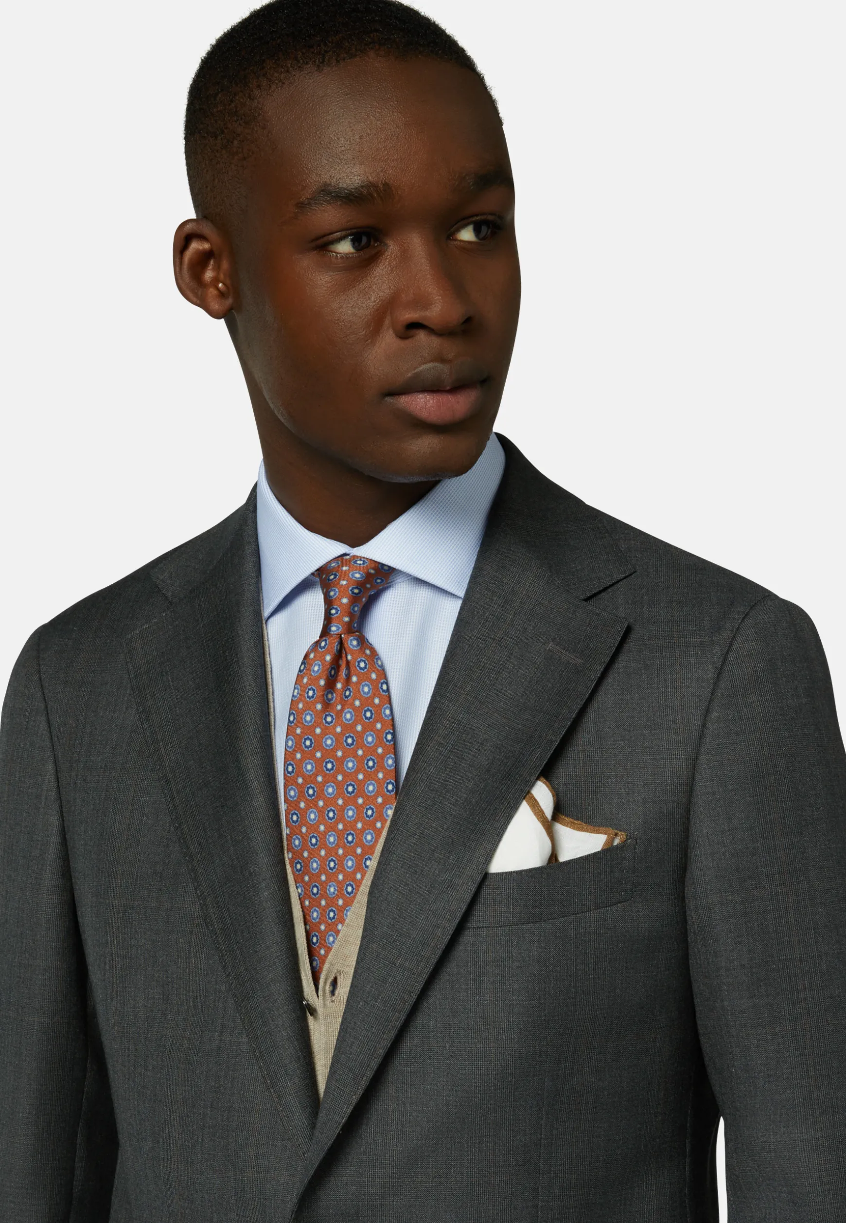Prince of Wales Check Suit In Pure Wool|Boggi Milano Discount