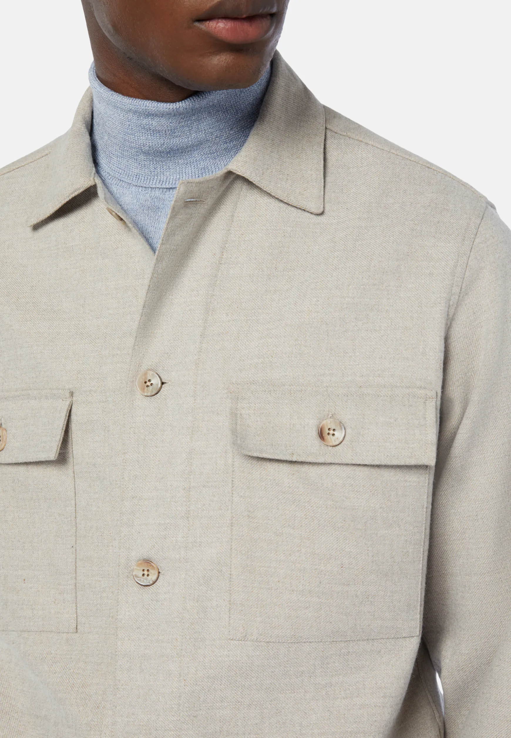 Wool Blend Overshirt|Boggi Milano Hot